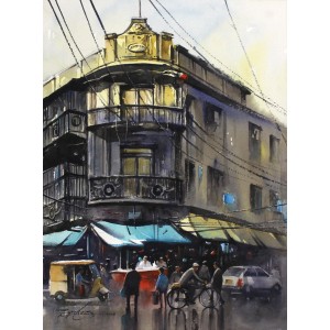 Sarfraz Musawir, 11 x 15 Inch, Watercolor on Paper, Cityscape Painting, AC-SAR-140